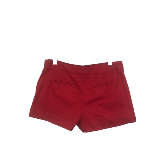 Kate Spade Saturday Women's Chino Shorts Red Cotton Stretch Flat Front Sz 2 - Picture 3 of 14